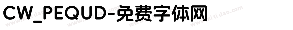 CW_PEQUD字体转换