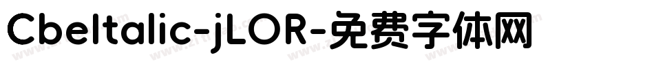 CbeItalic-jLOR字体转换