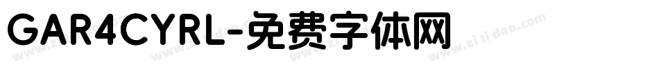 GAR4CYRL字体转换