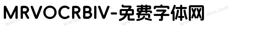 MRVOCRBIV字体转换
