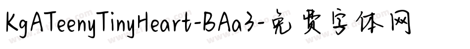 KgATeenyTinyHeart-BAa3字体转换