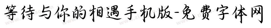 等待与你的相遇手机版字体转换