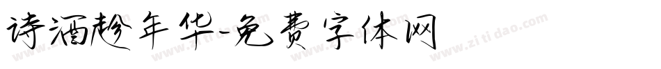 诗酒趁年华字体转换