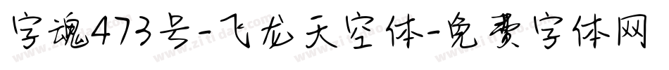 字魂473号-飞龙天空体字体转换