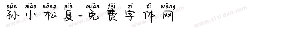 孙小松夏字体转换