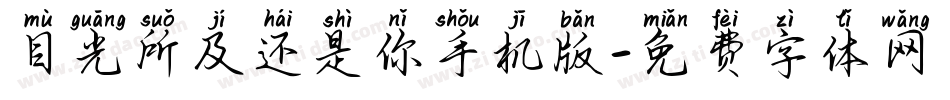 目光所及还是你手机版字体转换