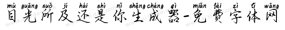 目光所及还是你生成器字体转换