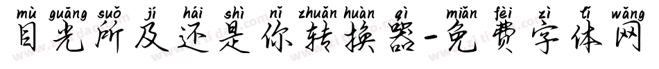 目光所及还是你转换器字体转换