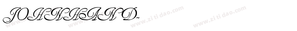 JOHNHAND字体转换