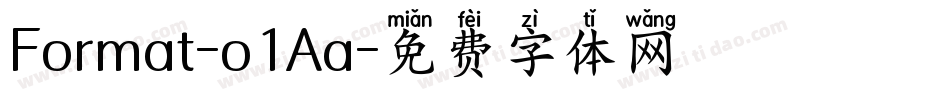 Format-o1Aa字体转换