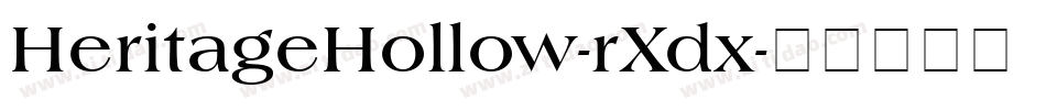 HeritageHollow-rXdx字体转换