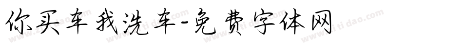 你买车我洗车字体转换