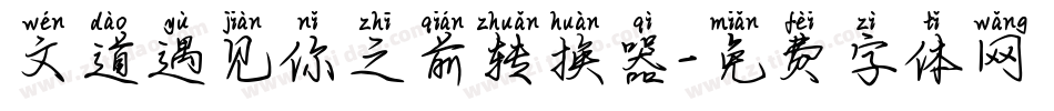 文道遇见你之前转换器字体转换