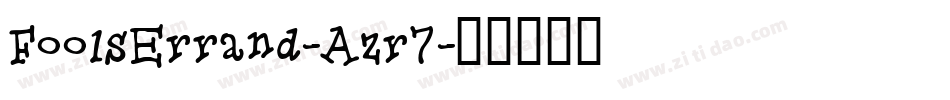 FoolsErrand-Azr7字体转换