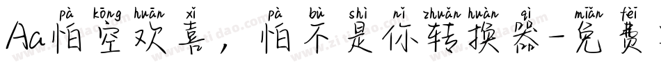 Aa怕空欢喜，怕不是你转换器字体转换