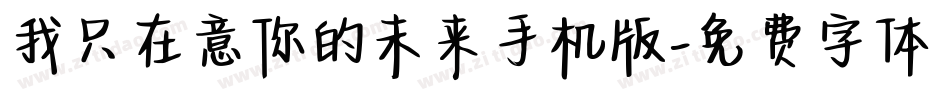 我只在意你的未来手机版字体转换
