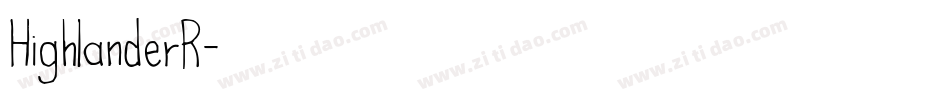 HighlanderR字体转换