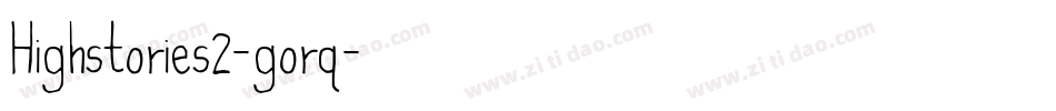 Highstories2-gorq字体转换