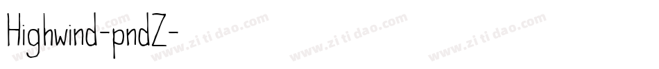 Highwind-pndZ字体转换