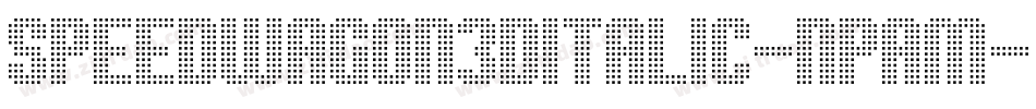 Speedwagon3DItalic-nPAM字体转换