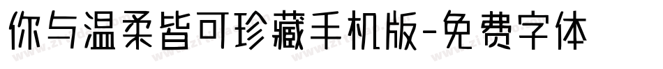 你与温柔皆可珍藏手机版字体转换