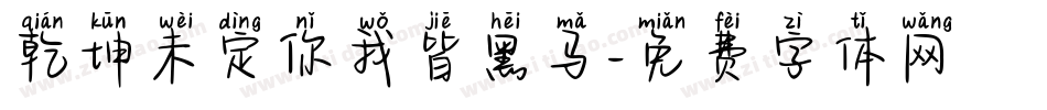 乾坤未定你我皆黑马字体转换