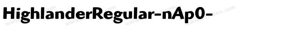 HighlanderRegular-nAp0字体转换