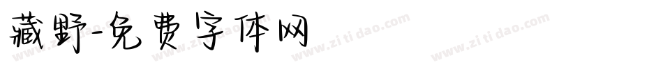 藏野字体转换