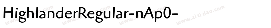 HighlanderRegular-nAp0字体转换