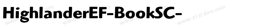 HighlanderEF-BookSC字体转换
