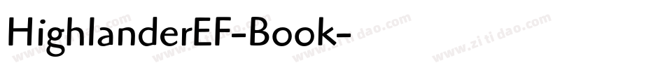 HighlanderEF-Book字体转换