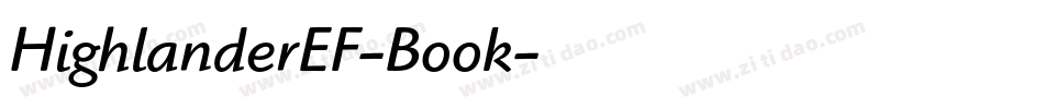 HighlanderEF-Book字体转换