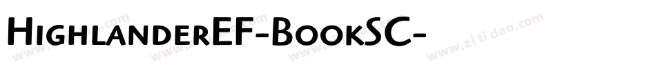 HighlanderEF-BookSC字体转换