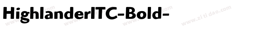 HighlanderITC-Bold字体转换