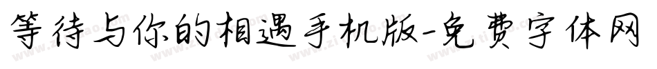 等待与你的相遇手机版字体转换