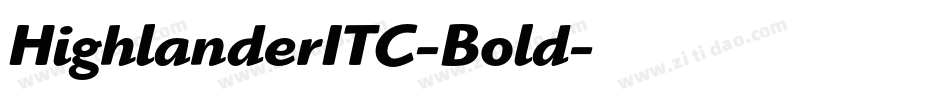 HighlanderITC-Bold字体转换