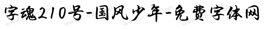 字魂210号-国风少年字体转换