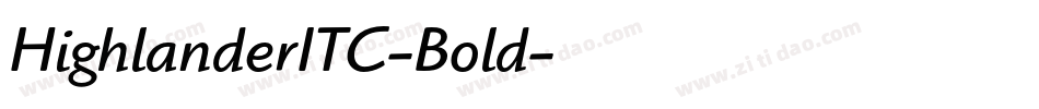 HighlanderITC-Bold字体转换