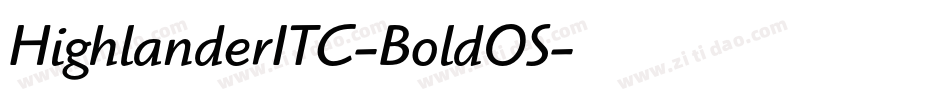 HighlanderITC-BoldOS字体转换