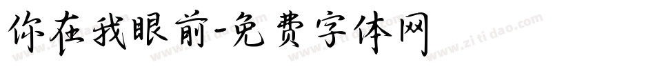 你在我眼前字体转换