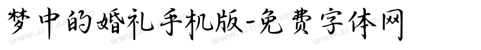 梦中的婚礼手机版字体转换
