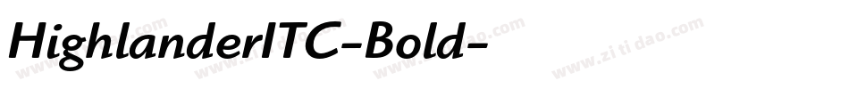 HighlanderITC-Bold字体转换