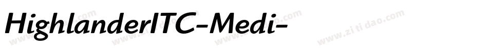 HighlanderITC-Medi字体转换