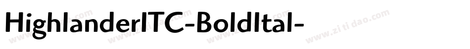 HighlanderITC-BoldItal字体转换