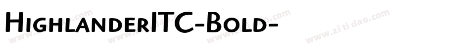 HighlanderITC-Bold字体转换