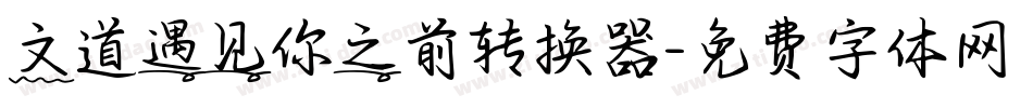 文道遇见你之前转换器字体转换