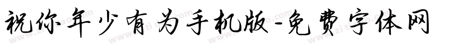 祝你年少有为手机版字体转换