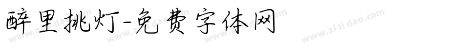 醉里挑灯字体转换