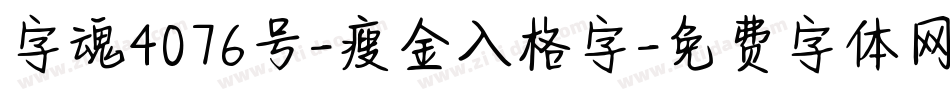 字魂4076号-瘦金入格字字体转换
