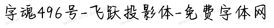 字魂496号-飞跃投影体字体转换